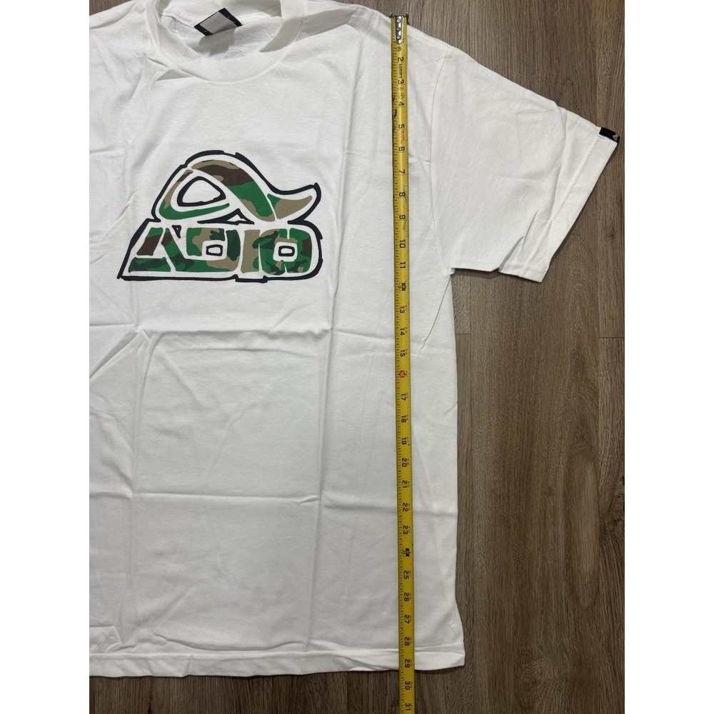 Vintage‎ Y2K Adio Camouflage Logo Skateboarding T Shirt Size L - Picture 2 of 7